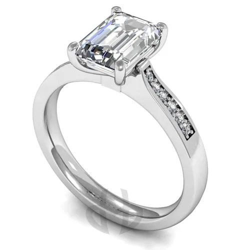 Engagement Ring with Shoulder Stones - (TBC913) 